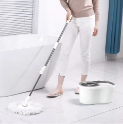 2Pcs Microfiber 360 Spin Mop with Bucket