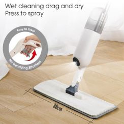 2Pcs Microfiber Floor Spray Dusting Flat Magic Mop