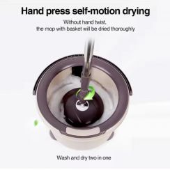 2Pcs Home Cleaning Squeeze Magic Spin Mop