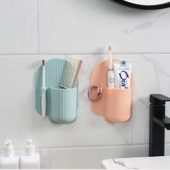 6Pcs Waterproof Wall Mounted Silicone Toothbrush Holder