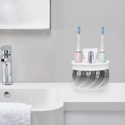 7Pcs 3 Slot Resin Toothbrush Holder